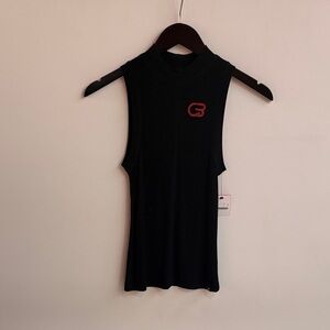 Cyclebar Black Muscle Tee with Red Logo